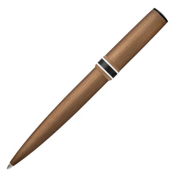 HUGO BOSS, Kugelschreiber, Arche Brushed Ring, Camel