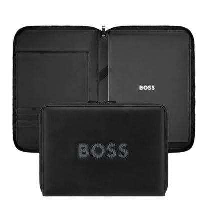 HUGO BOSS, Konferenzmappe, A4, Boss Cut Out, Black & Grey