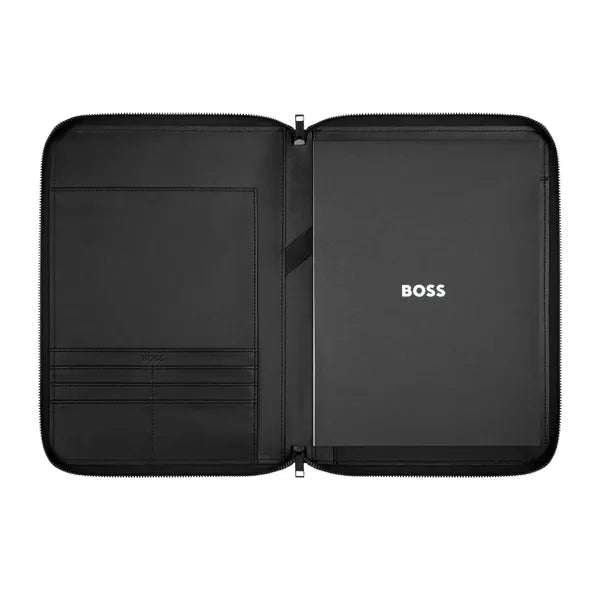 HUGO BOSS, Konferenzmappe, A4, Boss Cut Out, Black & Grey