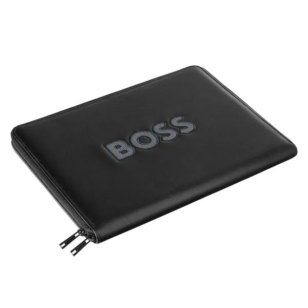 HUGO BOSS, Konferenzmappe, A4, Boss Cut Out, Black & Grey