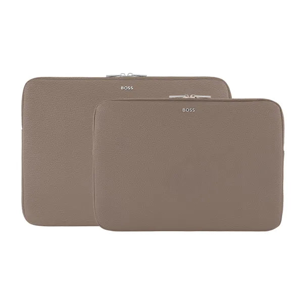 HUGO BOSS, Laptop hülle, Classic Grained, Camel 13