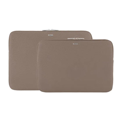 HUGO BOSS, Laptop hülle, Classic Grained, Camel 13