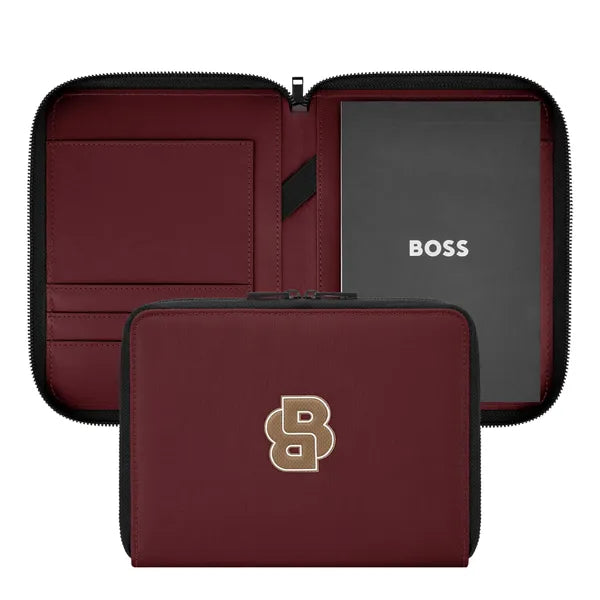 HUGO BOSS, A5 Konferenzmappe, Varsity, Burgundy
