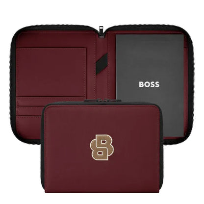 HUGO BOSS, A5 Konferenzmappe, Varsity, Burgundy