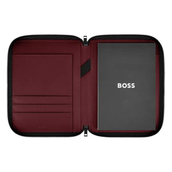 HUGO BOSS, A5 Konferenzmappe, Varsity, Burgundy