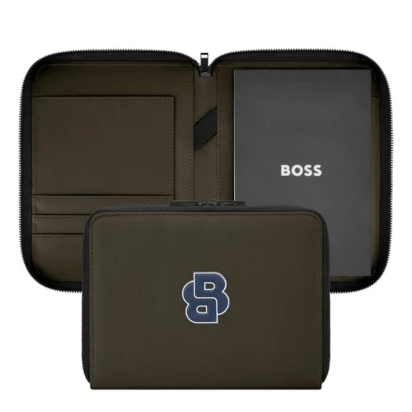 HUGO BOSS, A5 Konferenzmappe, Varsity, Forest Green