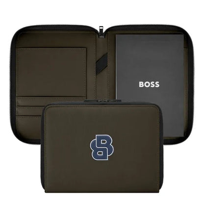 HUGO BOSS, A5 Konferenzmappe, Varsity, Forest Green