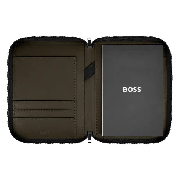 HUGO BOSS, A5 Konferenzmappe, Varsity, Forest Green