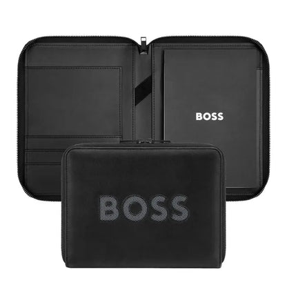 HUGO BOSS, Konferenzmappe, A5, Boss Cut Out, Black & Grey (копия)