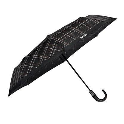 HUGO BOSS, Taschenschirm, Checkered, Black