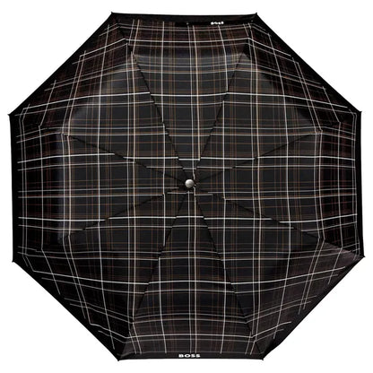 HUGO BOSS, Taschenschirm, Checkered, Black