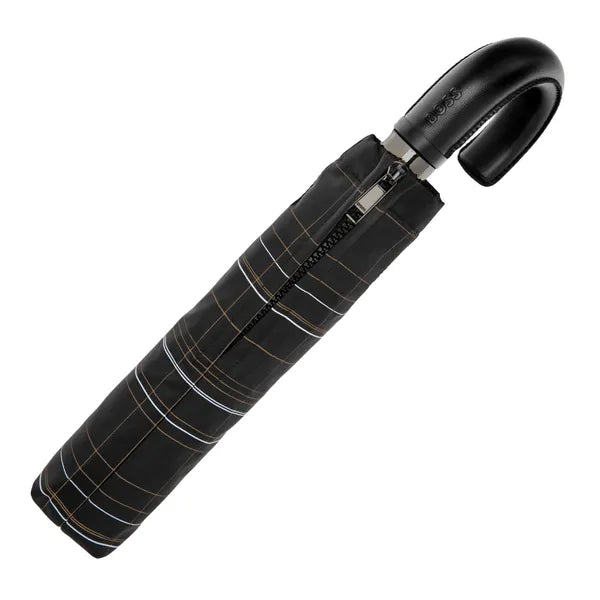 HUGO BOSS, Taschenschirm, Checkered, Black