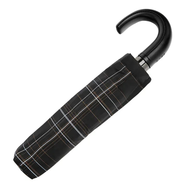 HUGO BOSS, Taschenschirm, Checkered, Black
