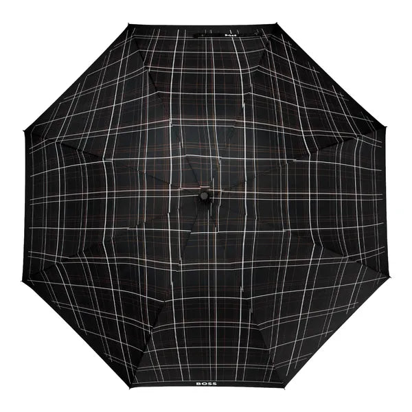 HUGO BOSS, Regenschirm , Checkered, Black
