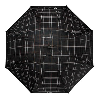 HUGO BOSS, Regenschirm , Checkered, Black