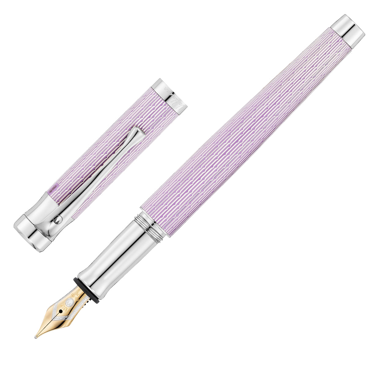 Waldmann, Tango fountain pen, Imagination, guilloche, 18K nib, purple