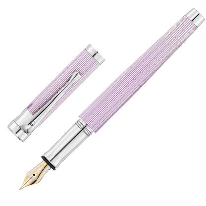 Waldmann, Tango fountain pen, Imagination, guilloche, 18K nib, purple