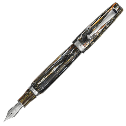 Montegrappa, Mia Acciaio Fountain Pen, Meteor Shower