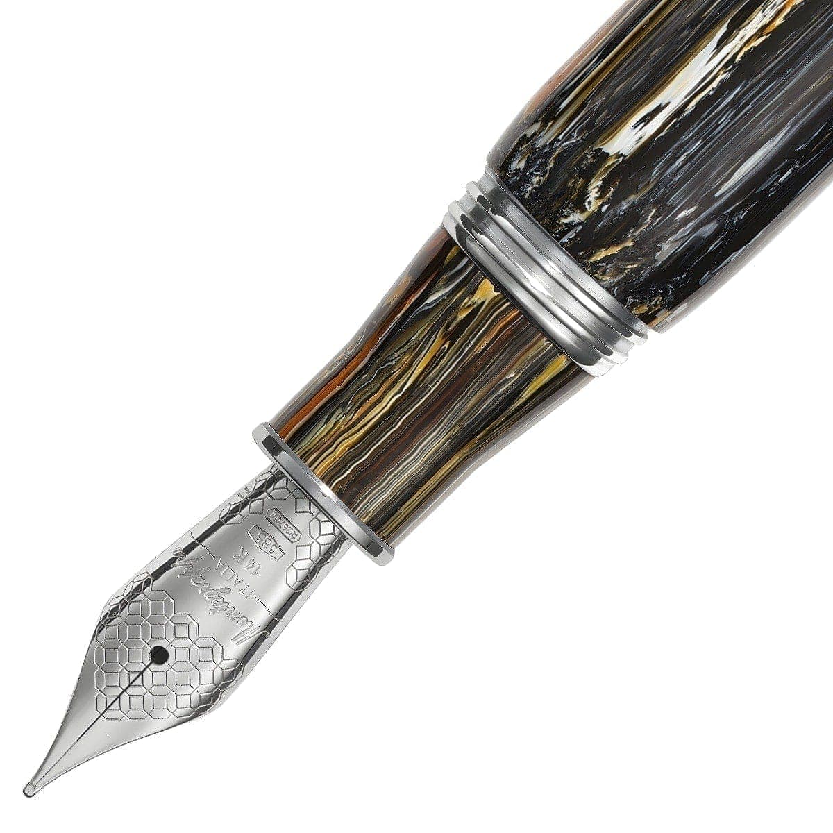 Montegrappa, Mia Acciaio Fountain Pen, Meteor Shower