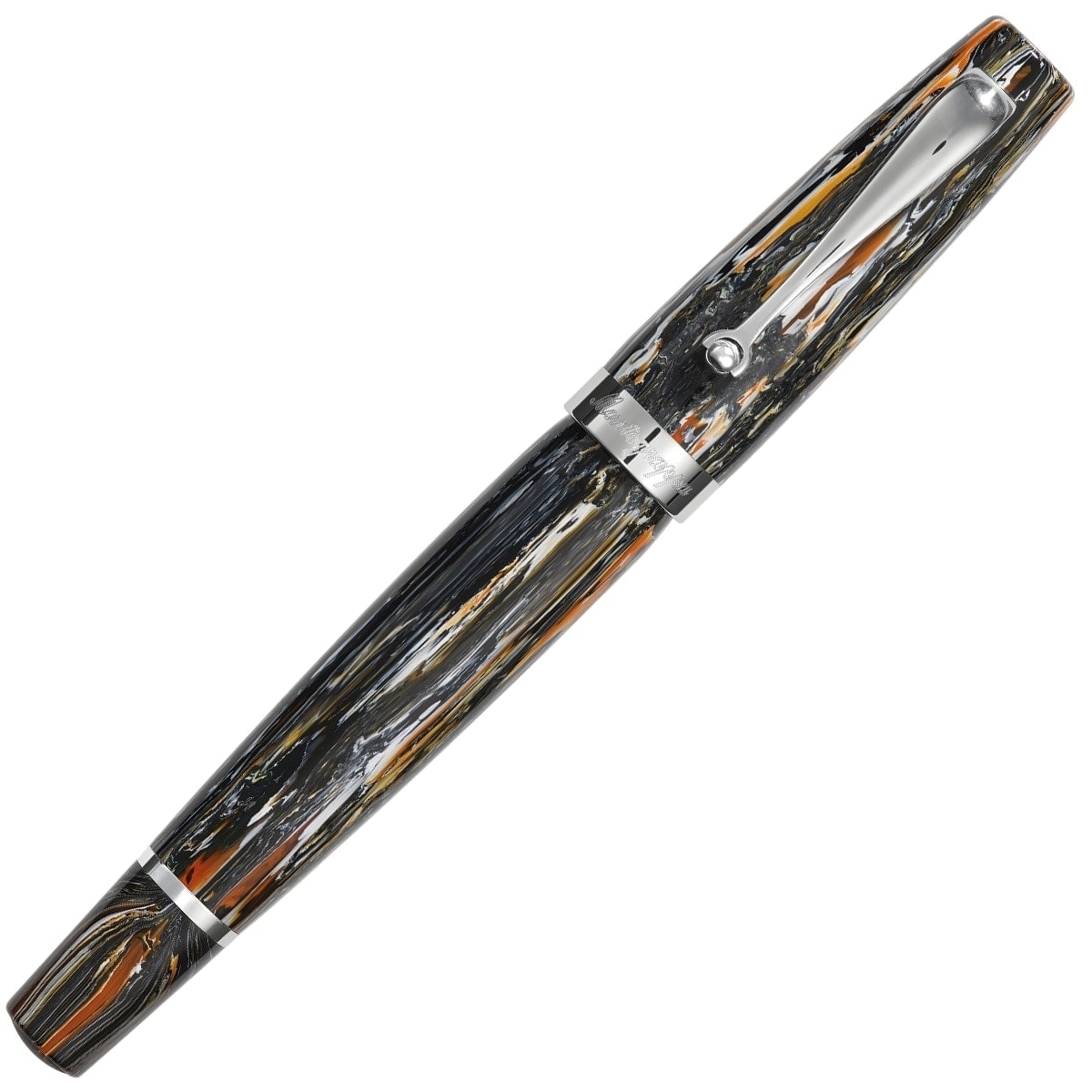 Montegrappa, Mia Acciaio Fountain Pen, Meteor Shower