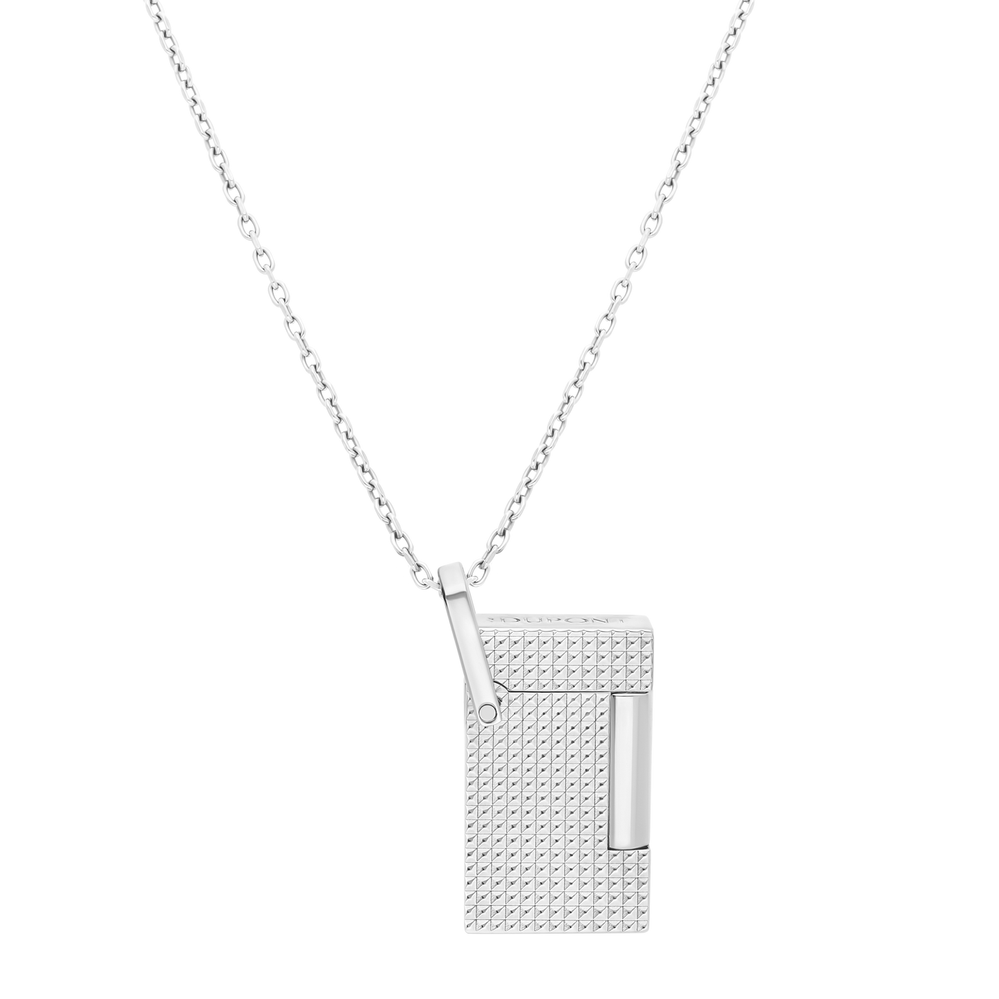 ST Dupont Feuerzeug Lighter Necklace Lighter Nekclace, Palladium, Silver