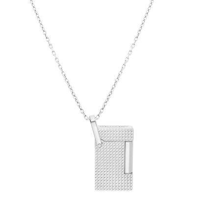ST Dupont Feuerzeug Lighter Necklace Lighter Nekclace, Palladium, Silver