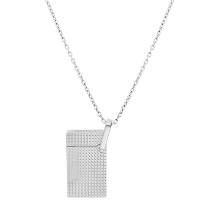 ST Dupont Feuerzeug Lighter Necklace Lighter Nekclace, Palladium, Silver