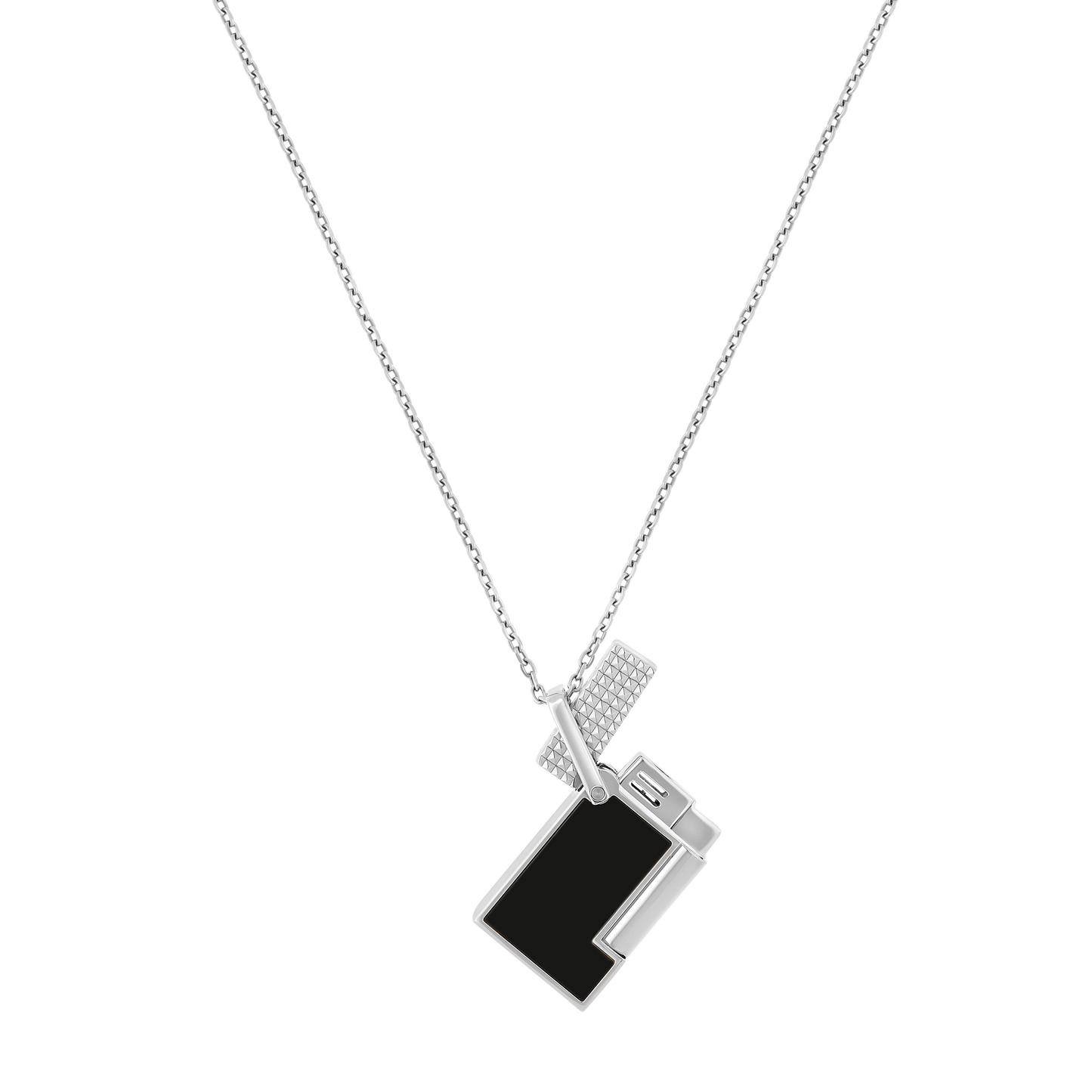ST Dupont Lighter Necklace Silver