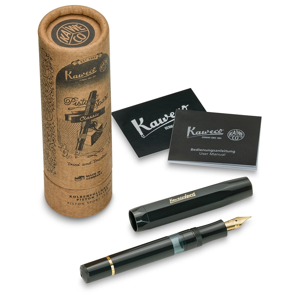 Kaweco Füller Classic Sport schwarz/gold, Kolbenmechanismus