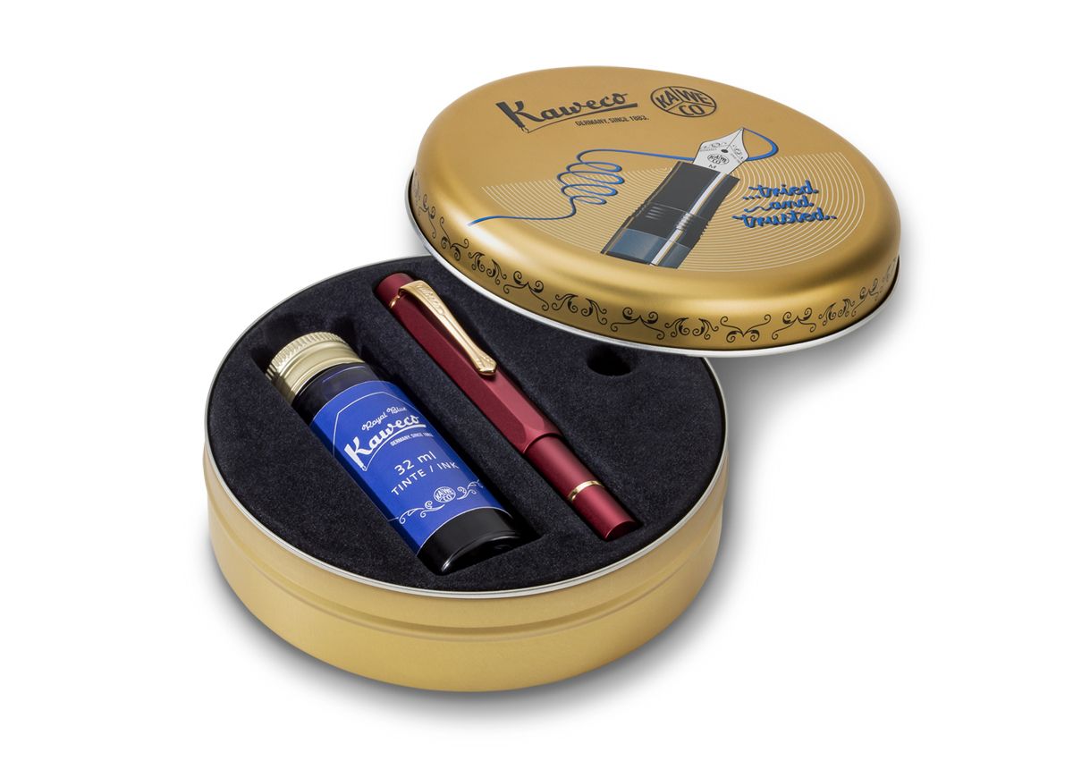 Kaweco Kolbenfüllhalter AL Sport Bordeaux Starter-Set