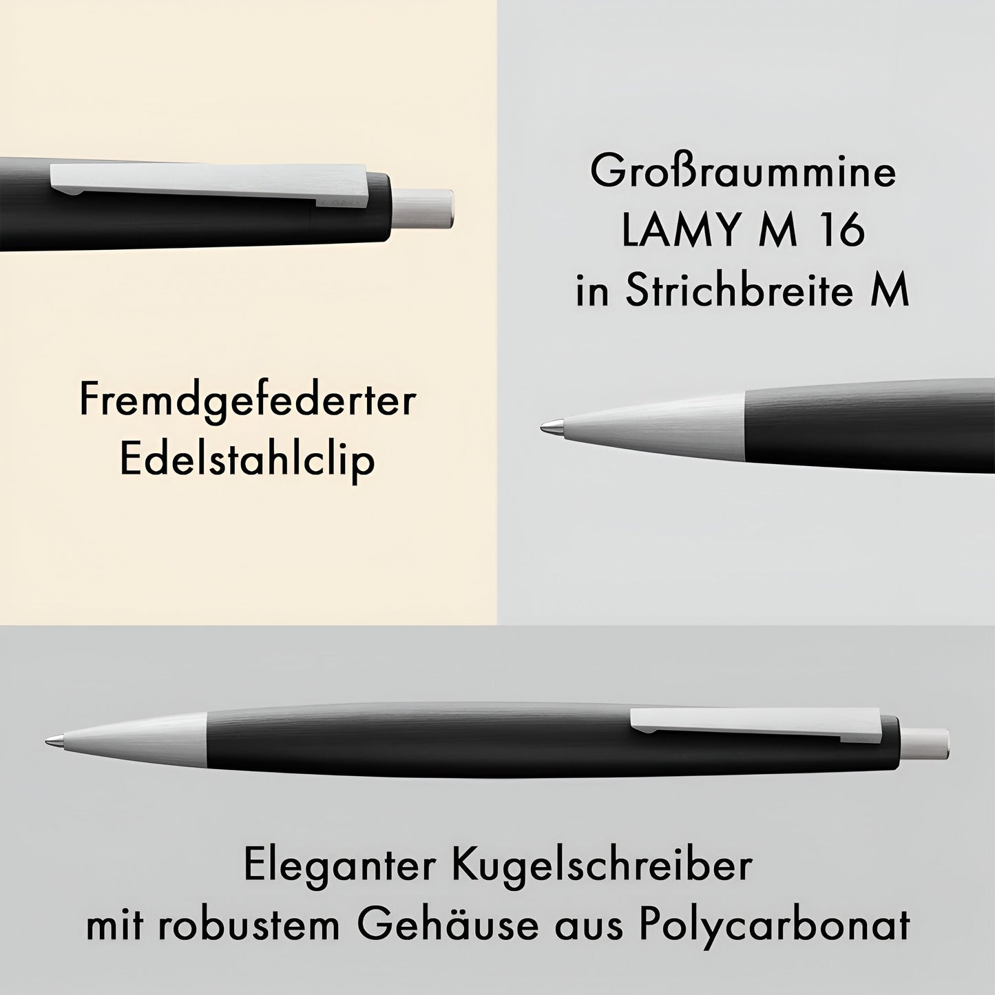 Lamy, 2000 Kugelschreiber, schwarz