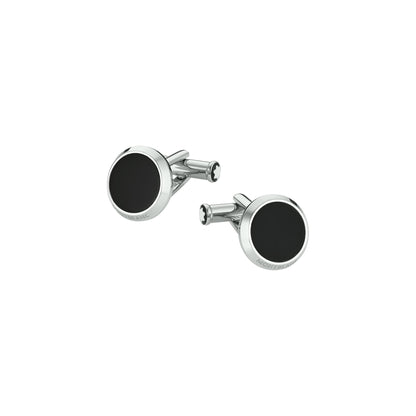 Montblanc Meisterstück Manschettenknöpfe mit Onyxintarsie (MB112896) – Ansicht 1