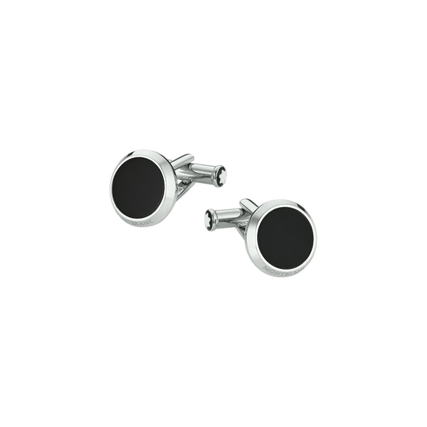 Montblanc Meisterstück Manschettenknöpfe mit Onyxintarsie (MB112896)