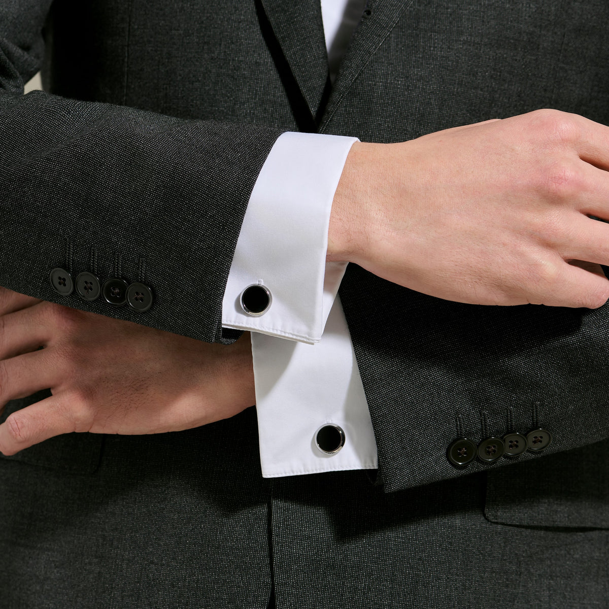 Montblanc Meisterstück Manschettenknöpfe mit Onyxintarsie (MB112896) – Ansicht 2