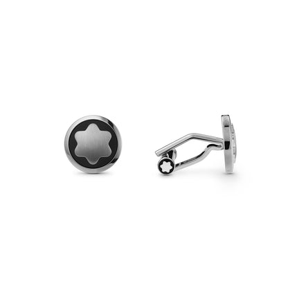 Montblanc Manschettenknöpfe Star mit Onyxintarsie – Ansicht 1