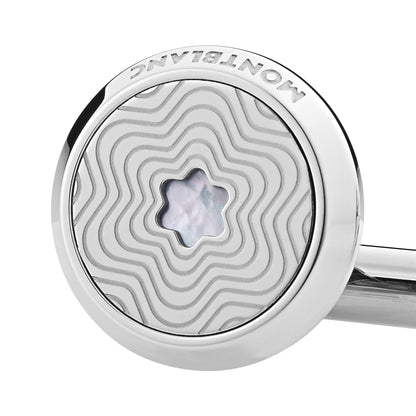 Montblanc Manschettenknöpfe mit Schneekappen Emblem aus Perlmutt (MB123808) – Ansicht 2