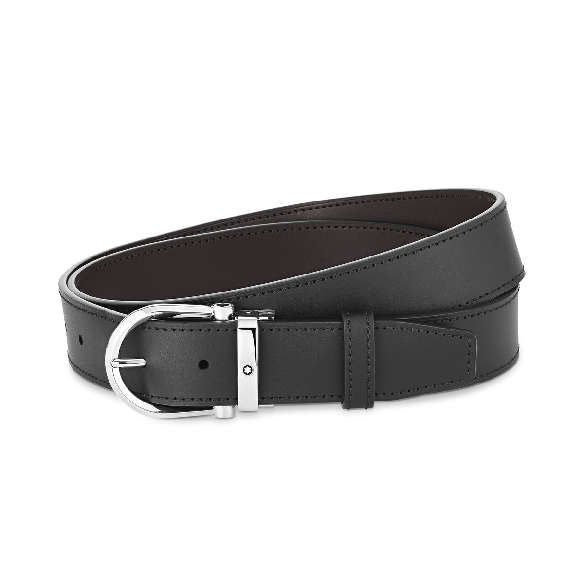 Montblanc Wendbarer Gürtel mit hufeisenförmiger Schließe 35 mm aus Leder – Ansicht 1