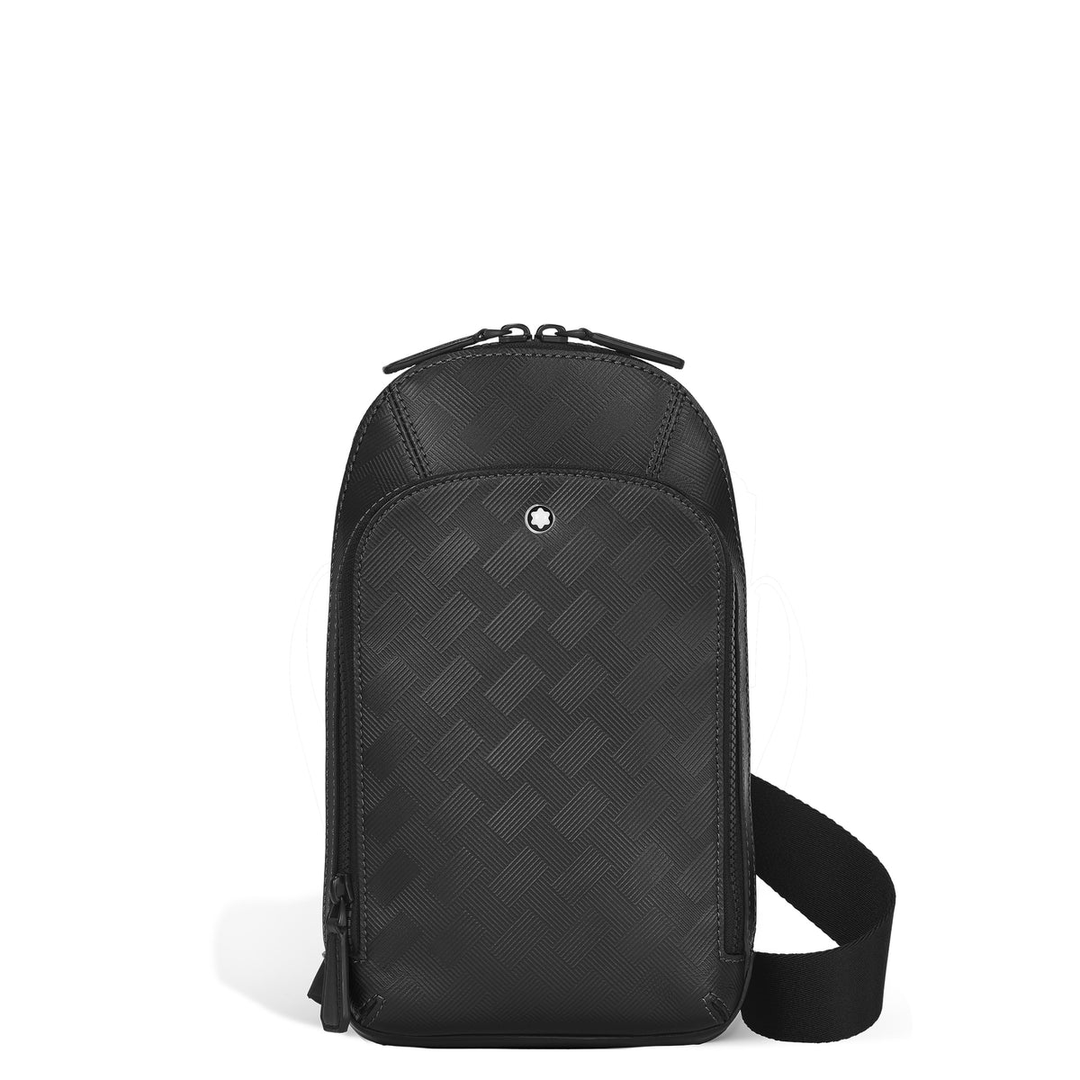 Montblanc Mittelgroße Umhängetasche aus Extreme Leder – Schwarz – Ansicht 1