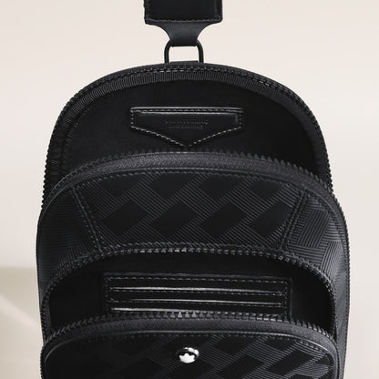 Montblanc Mittelgroße Umhängetasche aus Extreme Leder – Schwarz – Ansicht 5