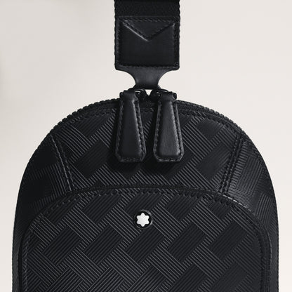Montblanc Mittelgroße Umhängetasche aus Extreme Leder – Schwarz – Ansicht 6