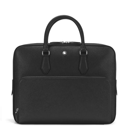 Montblanc Mittelgroße Schreibmappe mit Tasche aus Sartorial Leder – Schwarz – Ansicht 1