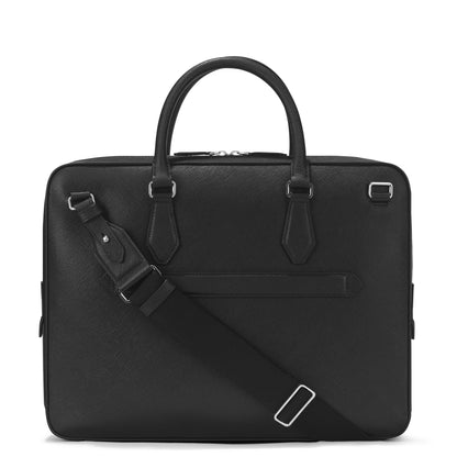 Montblanc Mittelgroße Schreibmappe mit Tasche aus Sartorial Leder – Schwarz – Ansicht 4