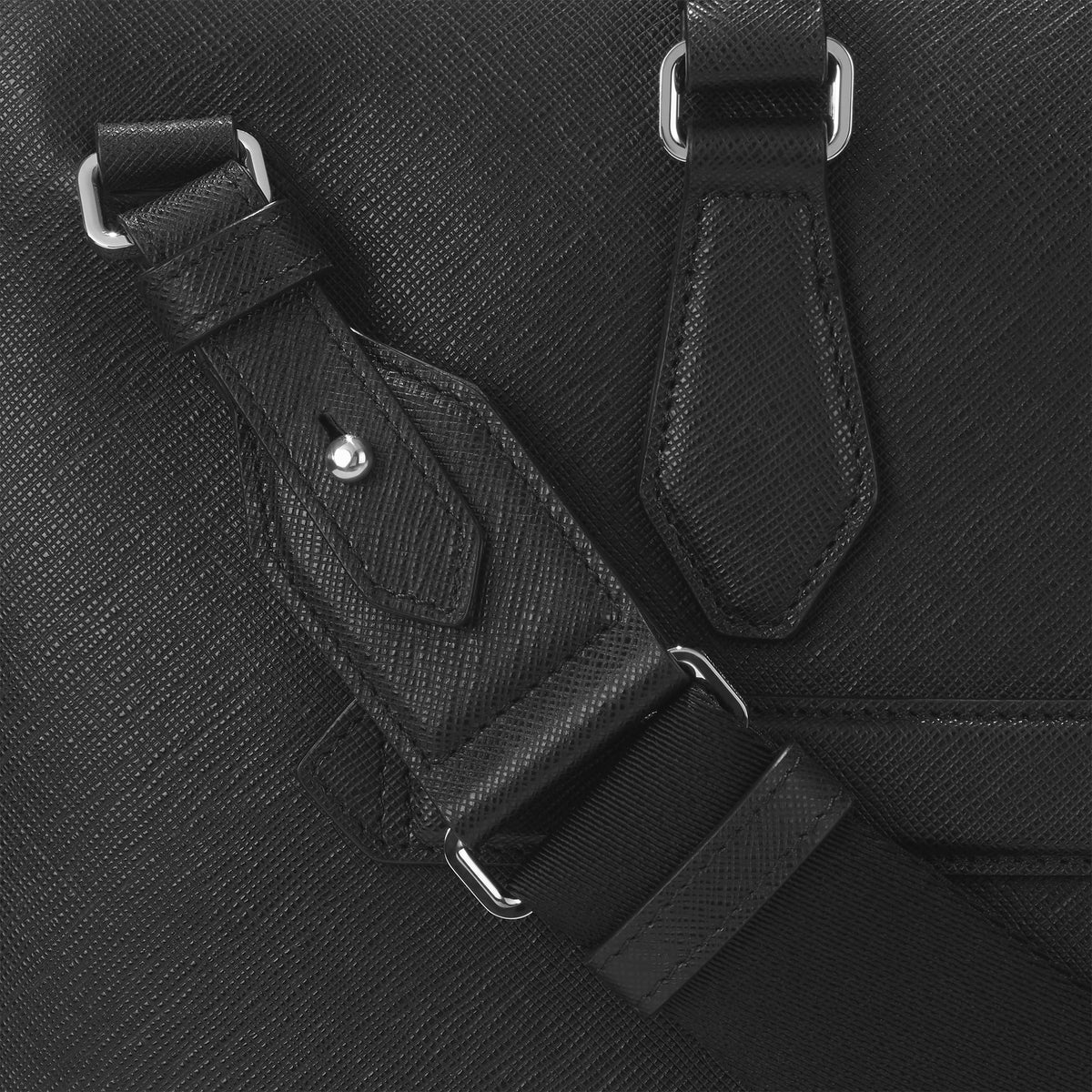 Montblanc Mittelgroße Schreibmappe mit Tasche aus Sartorial Leder – Schwarz – Ansicht 8