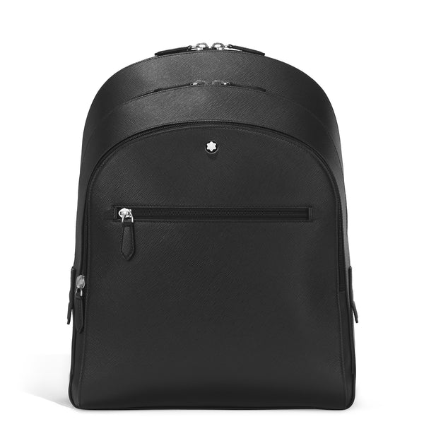 Montblanc Mittelgroßer Rucksack mit 3 Fächern aus Sartorial Leder – Schwarz