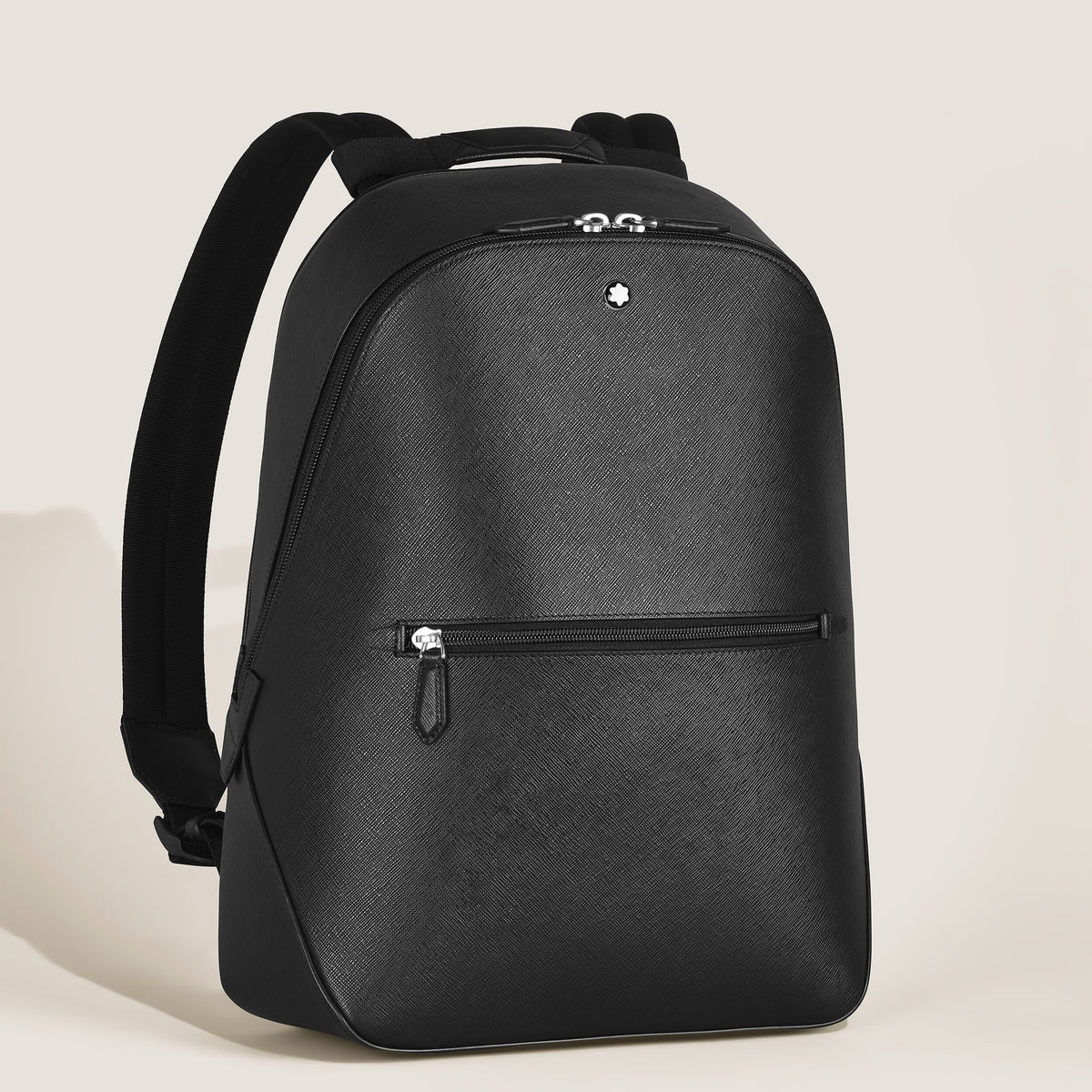 Montblanc Kleiner Rucksack aus Sartorial Leder – Schwarz – Ansicht 3
