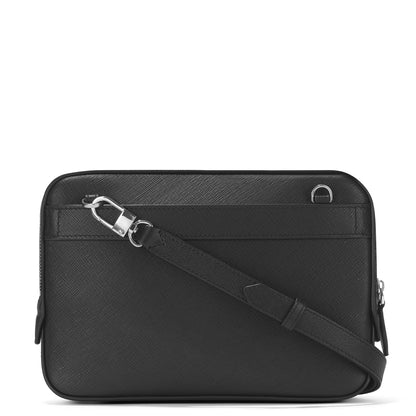 Montblanc Kleine Umhängetasche aus Sartorial Leder – Schwarz – Ansicht 4