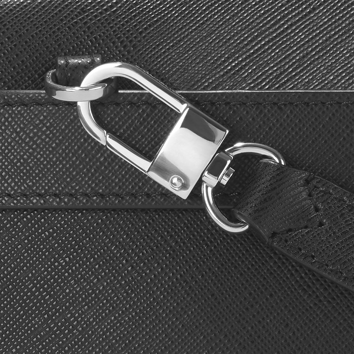 Montblanc Kleine Umhängetasche aus Sartorial Leder – Schwarz – Ansicht 7