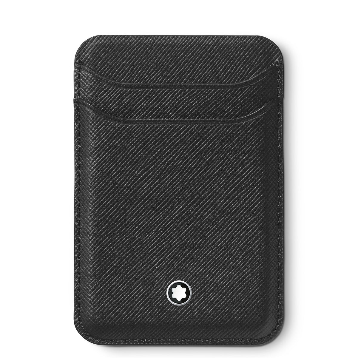 Montblanc Kartenetui 2 cc für iPhone mit MagSafe aus hochwertigem Leder – Schwarz – Ansicht 1
