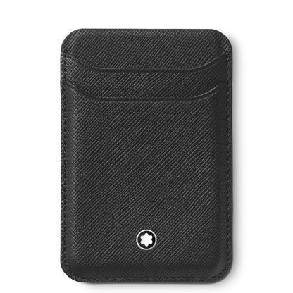 Montblanc Kartenetui 2 cc für iPhone mit MagSafe aus hochwertigem Leder – Schwarz – Ansicht 1