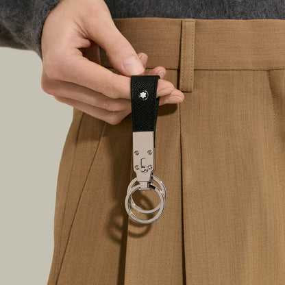 Montblanc Schlüsselanhänger mit Schlaufe aus Sartorial Leder – Schwarz – Ansicht 2